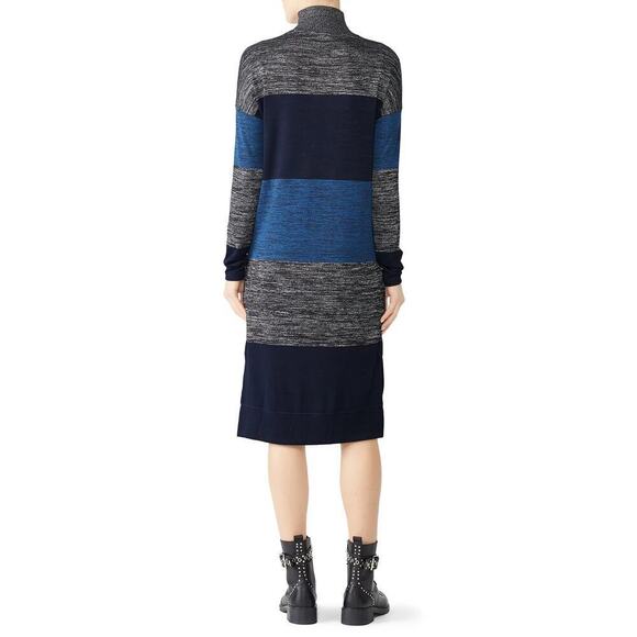 Rag & Bone Bowery Sweater Dress Long Sleeve Turtleneck Colorblock Striped Large - Picture 2 of 9